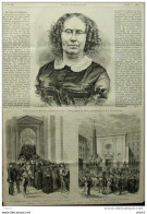 S.M. La Reine De Hollande - Les Pélerins Sortant E L'audience Du Vatican - Page Original 1877 - Documents Historiques