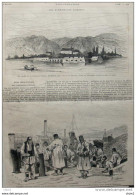 "New-Orsova" Et La Citadelle Turque, "Ada-Kalessi", Dans Une Ile Du Danube - Page Original 1877 - Historische Dokumente