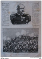 Géneral Baron Krüdener - Guerre D'Orient, Assaut De La Redoute Prés De Lowatz - Page Original 1877 - Historische Dokumente