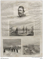 Edhem-Pacha - Le Futur Muée D'Amsterdam - Convoi Des Vivres Arrivant à Kischeneff - Page Original 1877 - Historische Dokumente