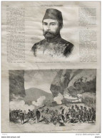 Moukhtar-Pacha,  Commandant De L'armée Turque D'asie - Page Original 1877 - Historische Dokumente