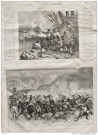 Guerre D'Orient - Troupes De Renfort Arrivant Dans Le Passage De Schipka - Page Original 1877 - Historische Dokumente