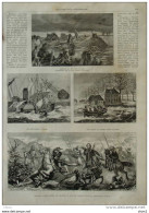 Les Dry-dockas à Anvers - Mexique, Combat Entre Les Troupes De Diaz Et Celles D'Iglesias - Page Original 1877 - Historische Dokumente