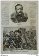 Le Général Gourko - Massacre De Fugitifs Mahometans Par Les Cosaques - Page Original 1877 - Documents Historiques