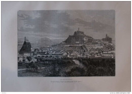 Le Puy-en-Velay - Dessin De Taylor -  Page Original 1877 - Historische Dokumente