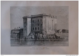 Château Du Roi René, à Tarascon - Dessin De Taylor -  Page Original 1877 - Historische Dokumente