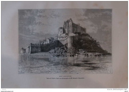 Mont Saint-Michel - Dessin De Taylor -  Page Original 1877 - Historische Dokumente