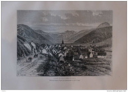 Vallée De Mont-Dore-les-Bains - Dessin De Taylor -  Page Original 1877 - Historische Documenten