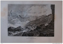 Brèche De Roland - Dessin De Fr. Schrader -  Page Original 1877 - Historische Documenten