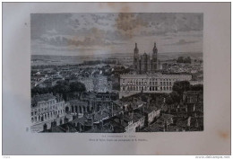 Vue Panoramique De Nancy - Dessin De Taylor - Page Original 1877 - Historical Documents