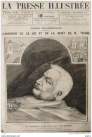 M. Thiers Sur Son Lit De Mort -  Page Original - 1877 - Documenti Storici