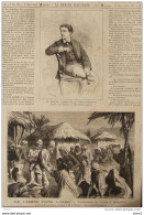 La Famine Dans L'Inde, Distribution De Vivres à Bangalore - M. Worms -  Page Original - 1877 - Historical Documents