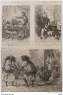 La Danse Des Derviches Nubiens -  Page Original - 1877 - Historical Documents