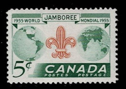 CAN-01- CANADA - 1955 - MNH -SCOUTS- GLOBE AND SCOUT EMBLEM - Nuevos