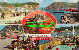 R521325 Best Wishes From Aberystwyth. The Promenade. Paddling Pool. Bamforth. Co - Wereld