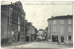 CONDOM - Entrée Du Théâtre - Rue De La République, Quartier De La Bouquerie - Condom