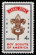 CAZ-01- CANAL ZONE - 1960 - MNH -SCOUTS- BOY SCOUTS OF AMERICA, 50TH ANNIVERSARY - Zona Del Canale / Canal Zone