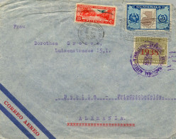 1938 GUATEMALA - BERLIN , SOBRE CIRCULADO , CORREO AÉREO , YV. 298B , 303 , 44 AÉREOS - Guatemala