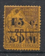 SPM - 1885-91 - N°YT. 13 - Type Alphée Dubois 15c Sur 35c Noir Sur Jaune - Neuf * / MH - Nuovi