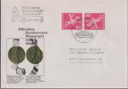 1960-66 Schweiz ° Zum:CH K47,Yt:CH 646b, Mi:CH K47x, Postreiter, 500 Jahre Solothurnisches Wasseramt - Kopstaande