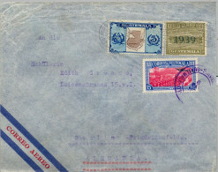 1939 GUATEMALA - BERLIN , SOBRE CIRCULADO , CORREO AÉREO , YV. 298B , 303 , 120  AÉREOS - Guatemala