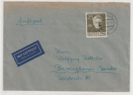 Berlin - Männer Berlins: 25 Pfg. EF Auf Luftpost-Fernbrief - Lettres & Documents