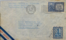 1944 GUATEMALA - NEW YORK , SOBRE CIRCULADO , CORREO AÉREO , PEDRO ALVARADO , CAFÉ - Guatemala