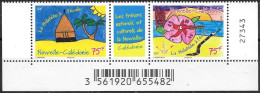 Nouvelle Calédonie 2015 - Yvert Et Tellier Nr. 1238/1239 Bande Avec Vignette Centrale - Michel Nr. 1671/1672 Str. ** - Unused Stamps