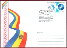 Moldova 2024 "30th Anniv Participation Of The Rep.of Moldova At The "Partnership For Peace" Special Cancel Quality:100% - Moldova