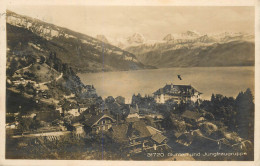 Postcard Switzerland Gunten Und Jungfraugruppe - Sonstige & Ohne Zuordnung