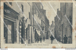 Bf343 Cartolina Macerata Citta' Corso Vittorio Emanuele 1918 - Macerata