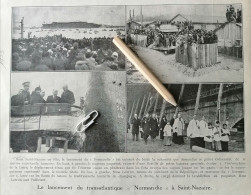 NAVIGATION  1933 / LE  LANCEMENT DU TRANSATLANTIQUE 'NORMANDIE " Å  SAINT-NAZAIRE - Unclassified