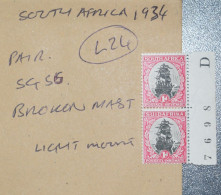 SOUTH AFRICA    STAMPS Drommedaris Ship 1d  1934  L24  ~~L@@K~~ - Unused Stamps