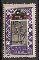 HAUTE-VOLTA - 1924 - N°YT. 34 - Targui 25c Sur 5f - Neuf Luxe ** / MNH / Postfrisch - Nuovi