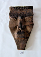 E1 Ancienne Masque Buste Africain - Outil Ancien - Ethnique - Tribal H30 - Afrikanische Kunst