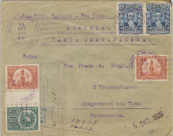 1926 GUATEMALA , SAN ANDRÉS OSUNA - ATZGERSDORF BEI WIEN , SOBRE CERTIFICADO VIA PUERTO BARRIOS Y NEW YORK . - Guatemala