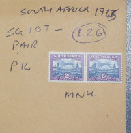 SOUTH AFRICA   STAMPS Bilingual Pair  2d  1945  L26  ~~L@@K~~ - Neufs