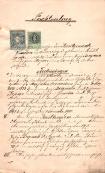 ANNO  1898 - DOCUMENTO CON MARCHE DA BOLLO  1 FL  25 KR  2 KRONE 50 HELLER     - 10 - Sin Clasificación