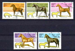 Afghanistan 1996 Chevaux (3) Yvert N° 1512 à 1516 Oblitéré Used - Afganistán