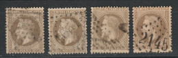4 NUANCES Du FOND LIGNE N°30 TBE Luxe Cote 240€ - 1863-1870 Napoléon III Con Laureles