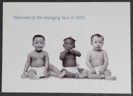 Carte Postale - Welcome To The Changing Face Of AIDS (3 Bébés - Campagne Anti Sida) - Gesundheit