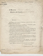 Autographe, Baron Haussmann, Préfet Gironde,1852, Circulaire Serment Fidélité à Louis Napoléon;Courau, Cons Gén Bordeaux - Politiques & Militaires