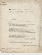 Autographe, Baron Haussmann, Préfet Gironde,1852,  Serment Fidélité à Louis Napoléon;Courau, Cons Gén Bordeaux,Paris - Politico E Militare