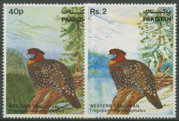 Pakistan 1981 Tiere Vögel Westsatyrhuhn Im Sommer Und Winter 560/61 Postfrisch - Pakistán