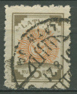 Lettland 1919 Freimarke Symbolik Ähren Im Sonnenkreis 31 B Gestempelt - Letland
