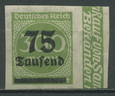 Deutsches Reich 1923 Mit Aufdruck UNGEZÄHNT! 286 U Mit Falz - Ungebraucht