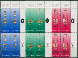 Israel 1980 Festtage Sabbatlampen 822/24 Plattenblock Postfrisch (C61758) - Unused Stamps (without Tabs)