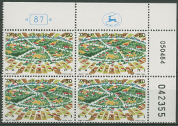 Israel 1984 Moshav-Bewegung Siedlungstal 971 Plattenblock Postfrisch (C61791) - Nuevos (sin Tab)