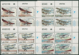 Israel 1985 Flugzeuge 990/93 Plattenblock Postfrisch (C61799) - Ungebraucht (ohne Tabs)