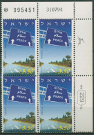 Israel 1994 Friedensvertrag Mit Jordanien 1314 Plattenblock Postfrisch (C61932) - Unused Stamps (without Tabs)